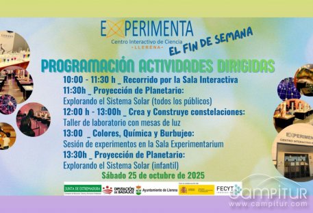 Ciencia en acción este sábado en Llerena: el Centro Experimenta invita a descubrir el universo
