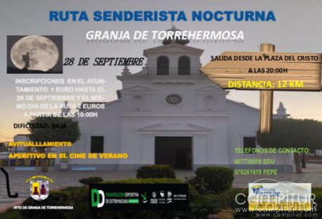 Ruta Senderista Nocturna en Granja de Torrehermosa 